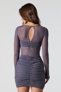 Mesh Cut Out Mini Dress sold by Urban Planet