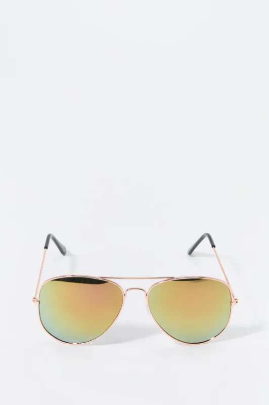 Lunettes de soleil aviateur rose doré sold by Urban Planet