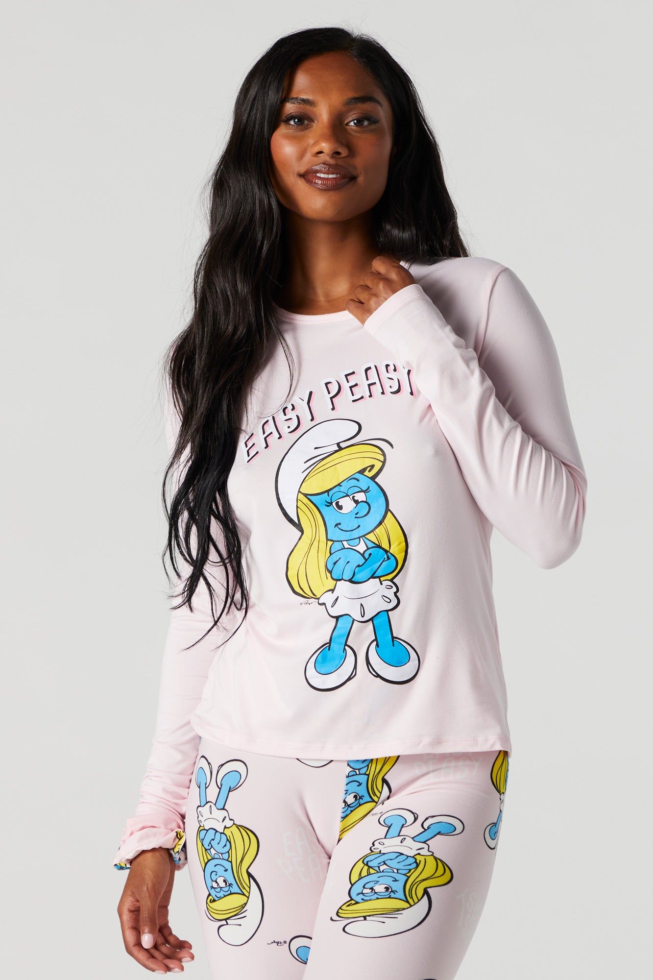 Smurfette Super Soft 2 Piece Pajama Set sold by Urban Planet product image thumbnail 4