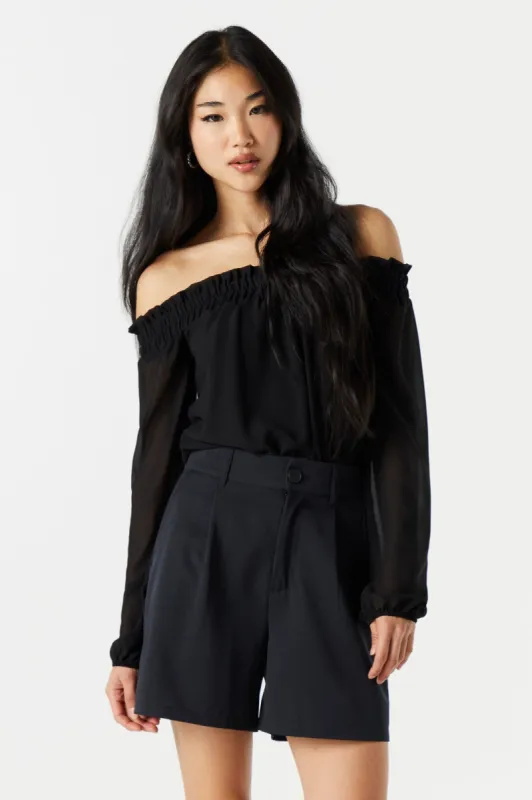 Maillot en chiffon à épaules dénudées sold by Urban Planet