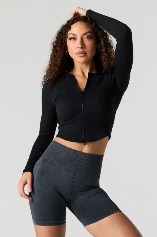 Short de cycliste délavé cintré au dos sans couture sold by Urban Planet