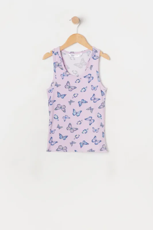 Girls Butterfly Print Racerback Tank sold by Urban Planet