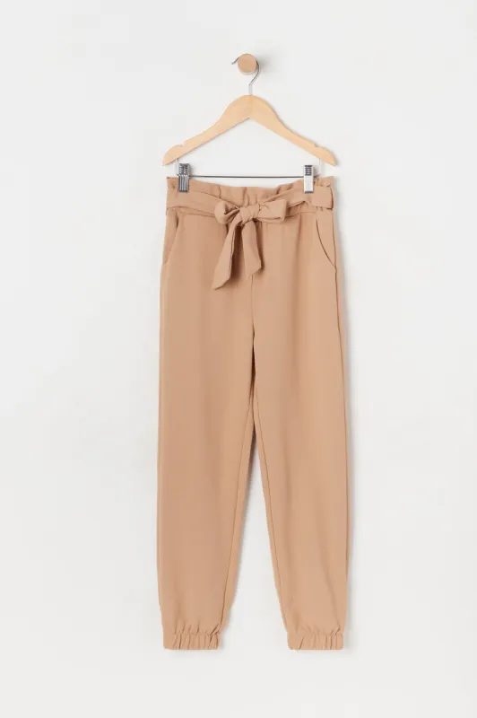 Pantalon de jogging à taille roulée avec ceinture sold by Urban Planet