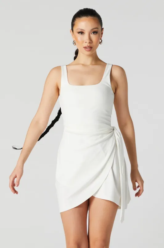 Square Neck Side Tie Mini Dress sold by Urban Planet