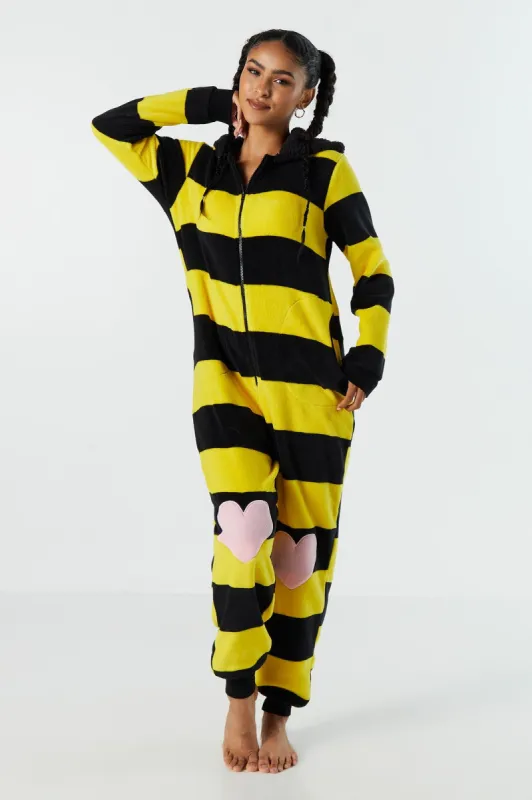 Combinaison pyjama en peluche à imprimé Abeille sold by Urban Planet
