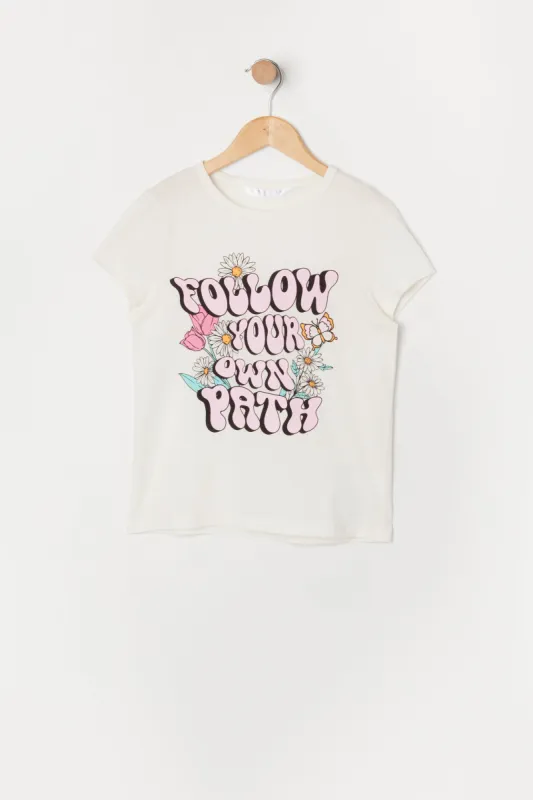Girls Follow Your Path Graphic T-Shirt sold by Urban Planet