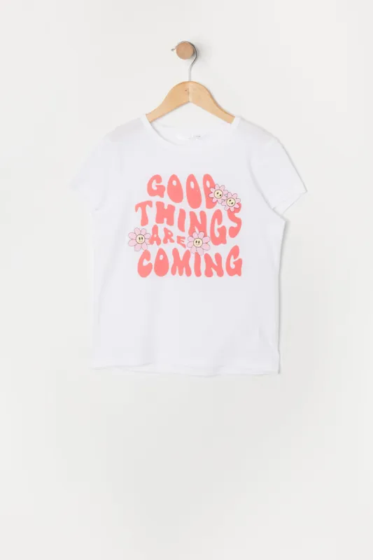 Girls Good Things Coming Graphic T-Shirt sold by Urban Planet