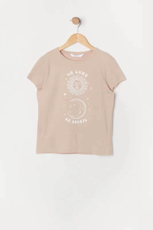 Girls Moon Sun Graphic T-Shirt sold by Urban Planet