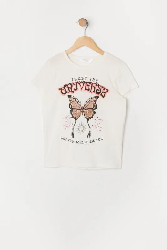 Girls Trust The Universe Graphic T-Shirt sold by Urban Planet