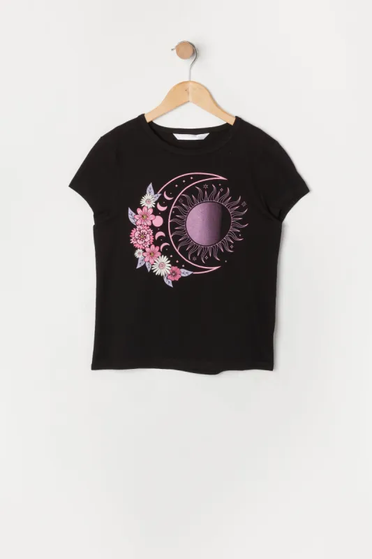 Girls Mystical Hearts Graphic T-Shirt sold by Urban Planet
