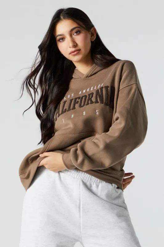 Chenille Embroidered California Fleece Hoodie sold by Urban Planet