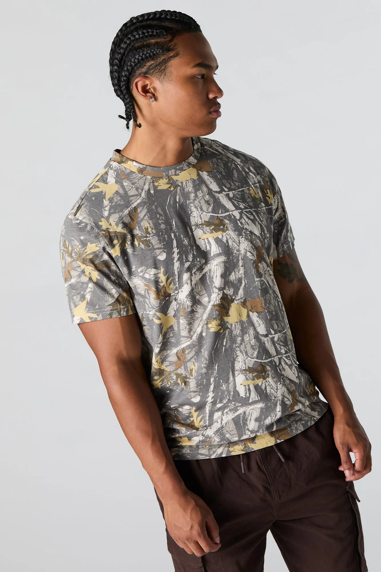 Camo Forest Print T-Shirt sold by Urban Planet