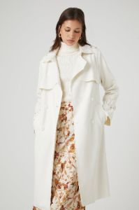 Faux Suede Trench Coat sold by Urban Planet