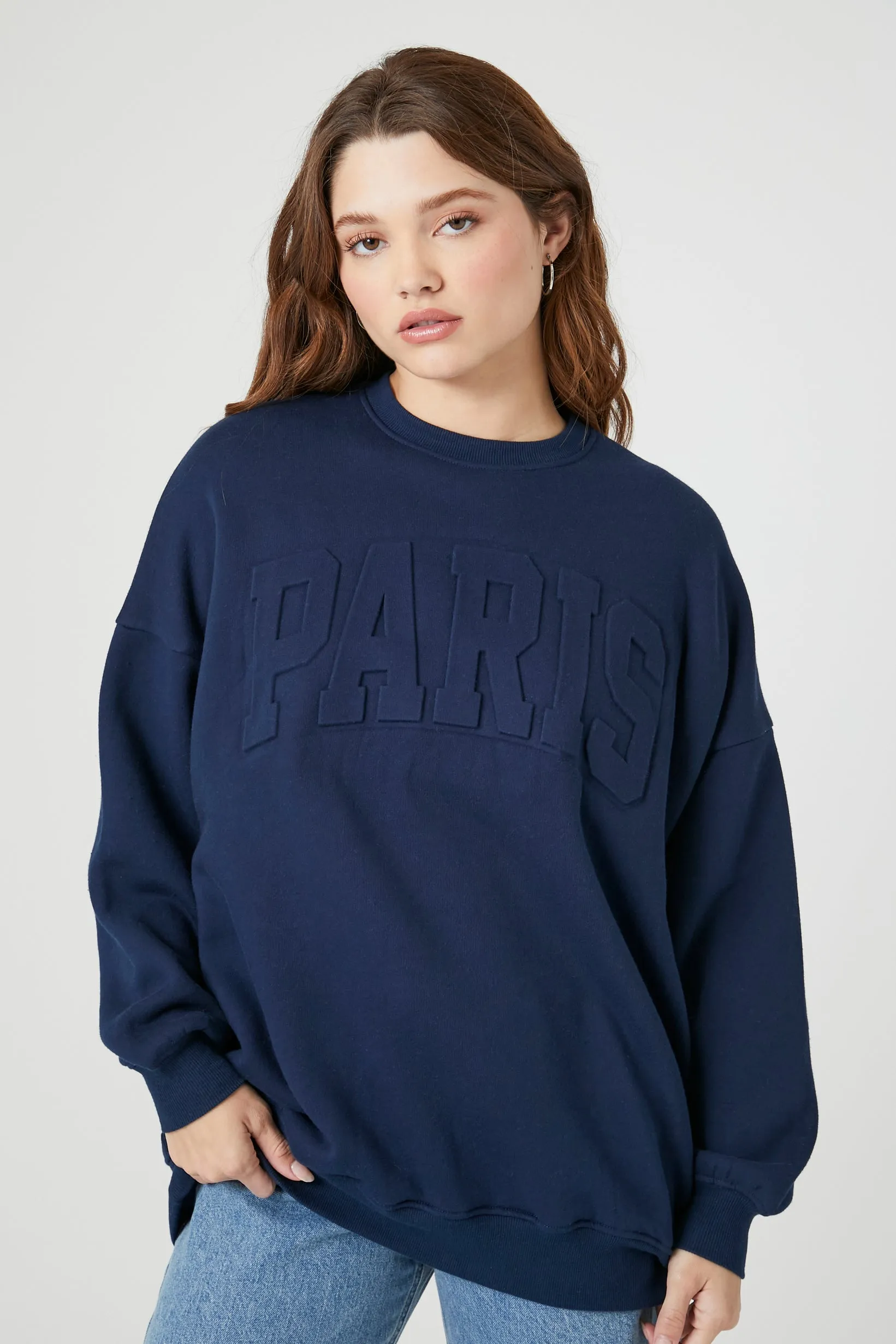 Paris Embroidered Sweatshirt sold by Urban Planet