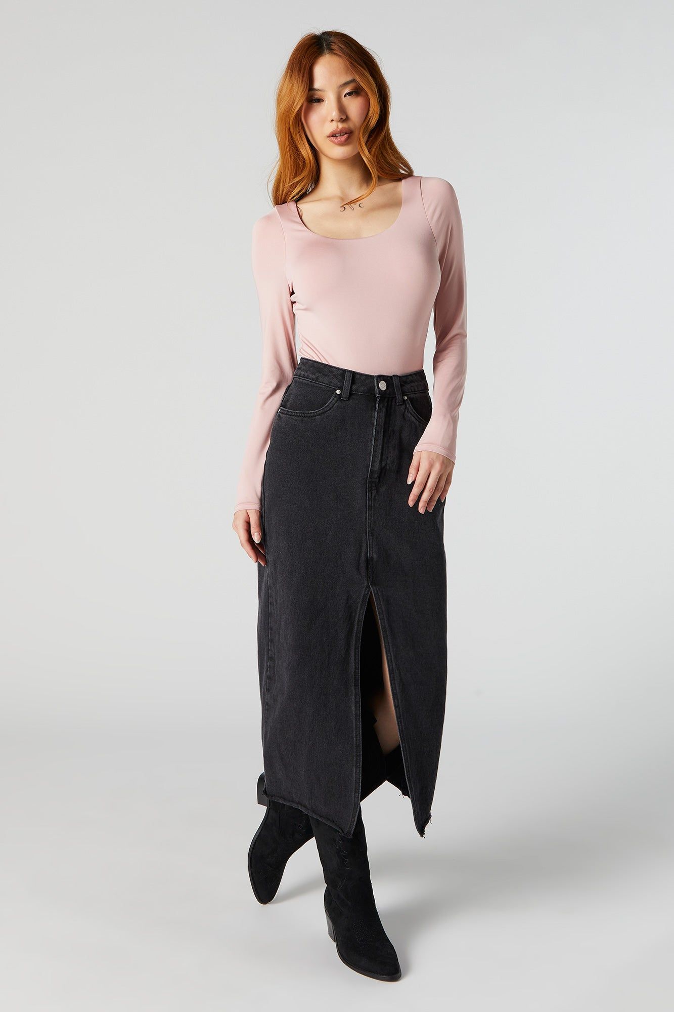 Contour Scoop Neck Long Sleeve Bodysuit sold by Urban Planet product image thumbnail 3