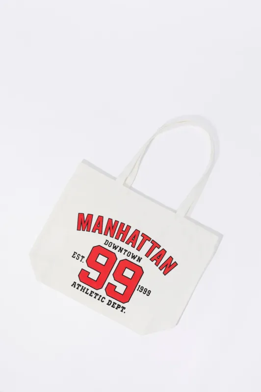 Manhattan Graphic Tote Bag sold by Urban Planet