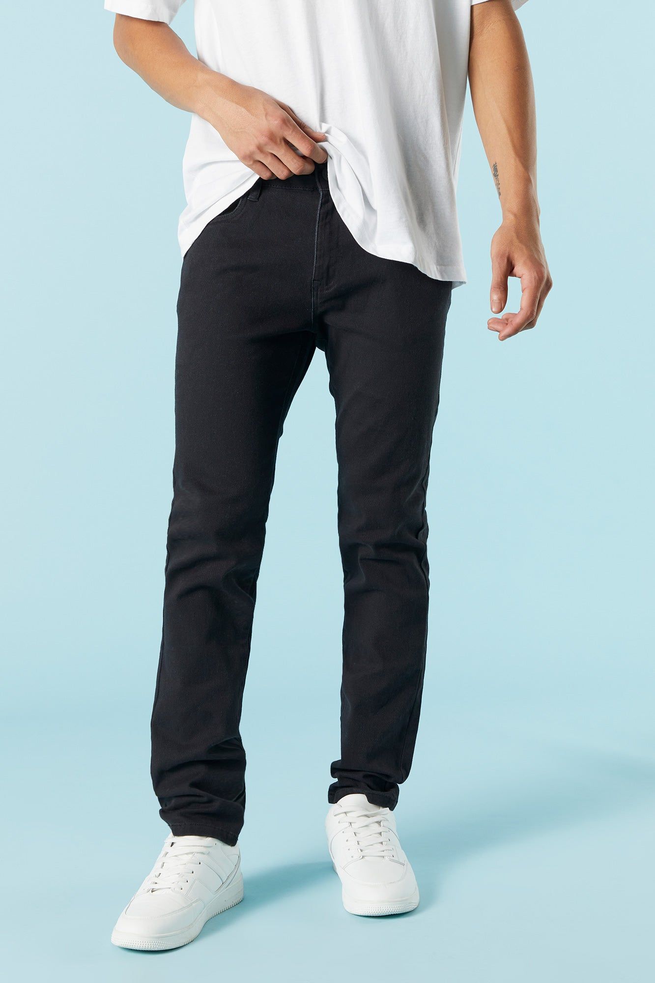 Black Wash Denim Skinny Jean sold by Urban Planet