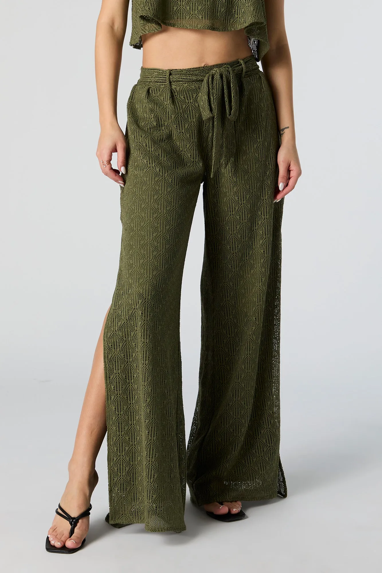 Palazzo crocheté avec ceinture sold by Urban Planet product image thumbnail 2