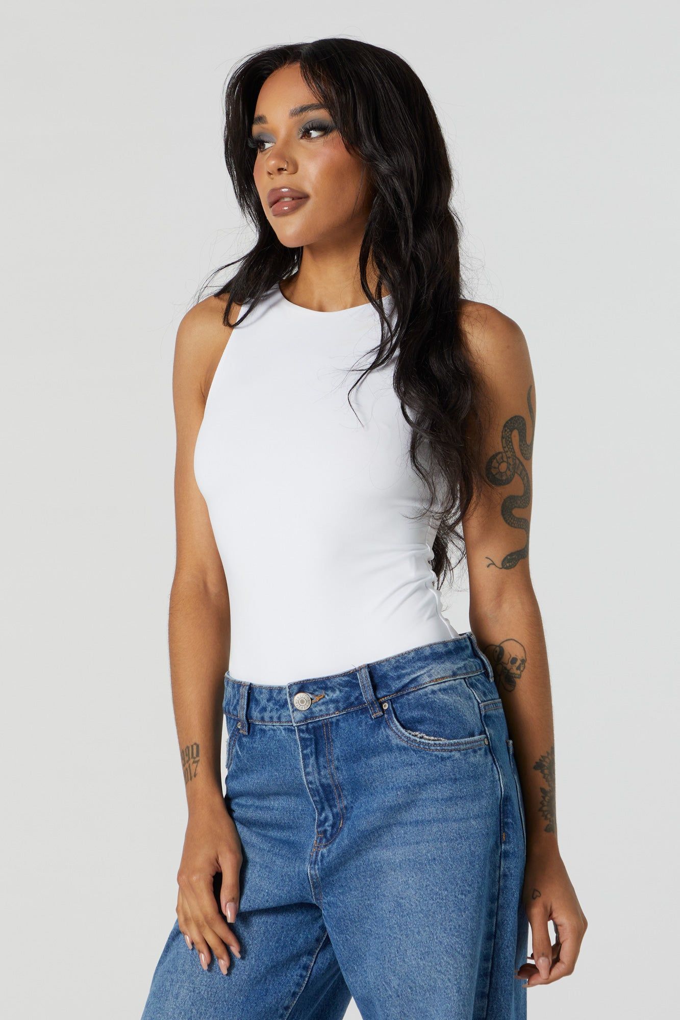Contour High Neck Sleeveless Bodysuit sold by Urban Planet