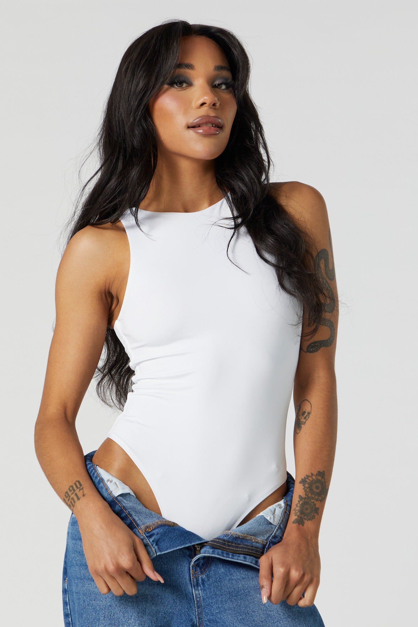 Contour High Neck Sleeveless Bodysuit sold by Urban Planet product image thumbnail 2