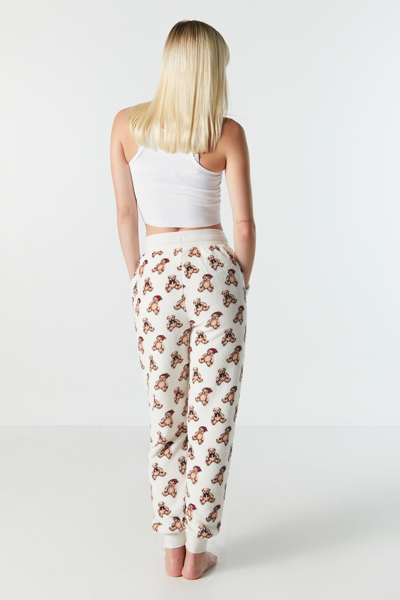 Plush Xmas Teddy Pajama Jogger sold by Urban Planet product image thumbnail 3