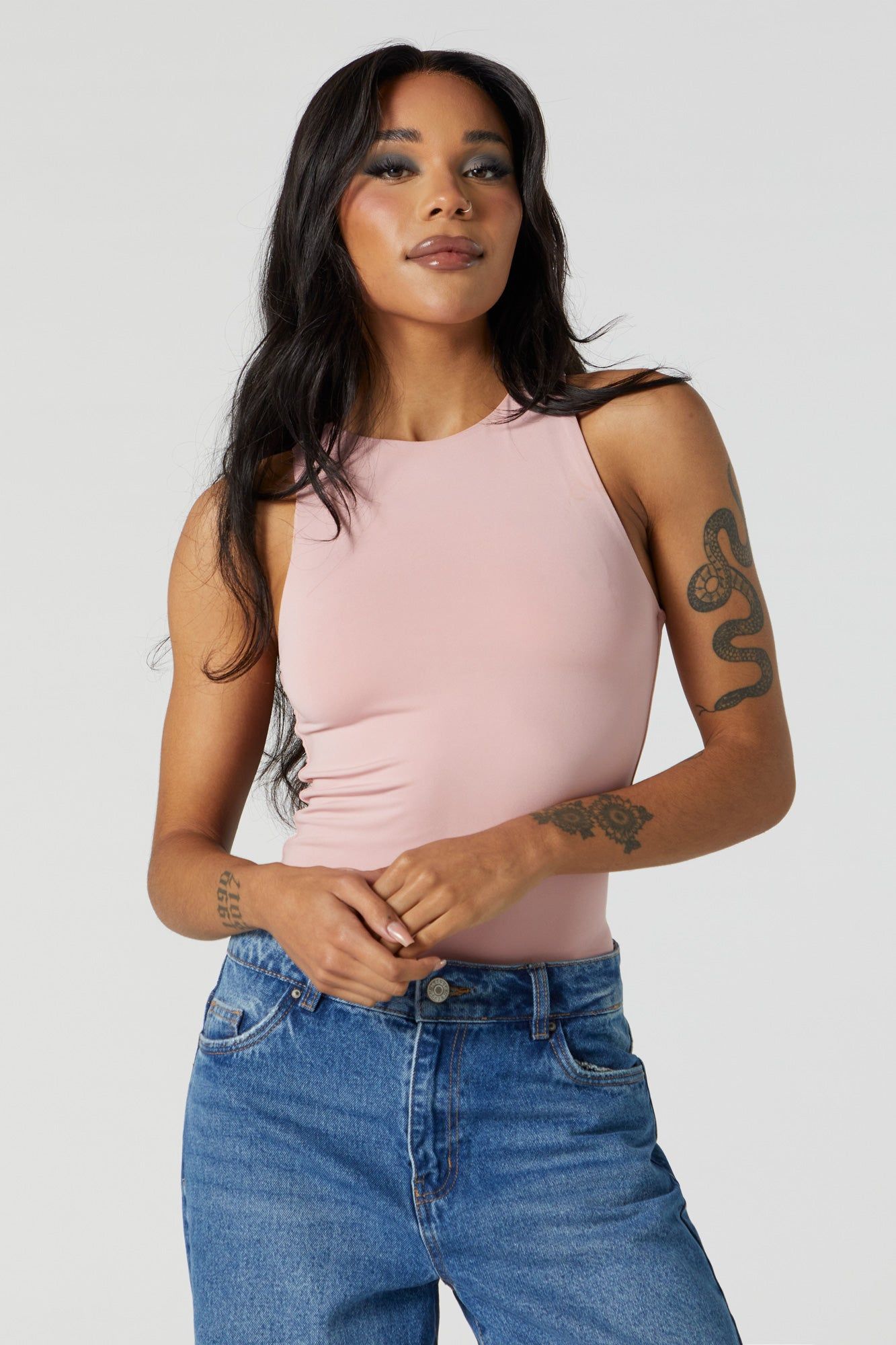 Contour High Neck Sleeveless Bodysuit sold by Urban Planet product image thumbnail 5