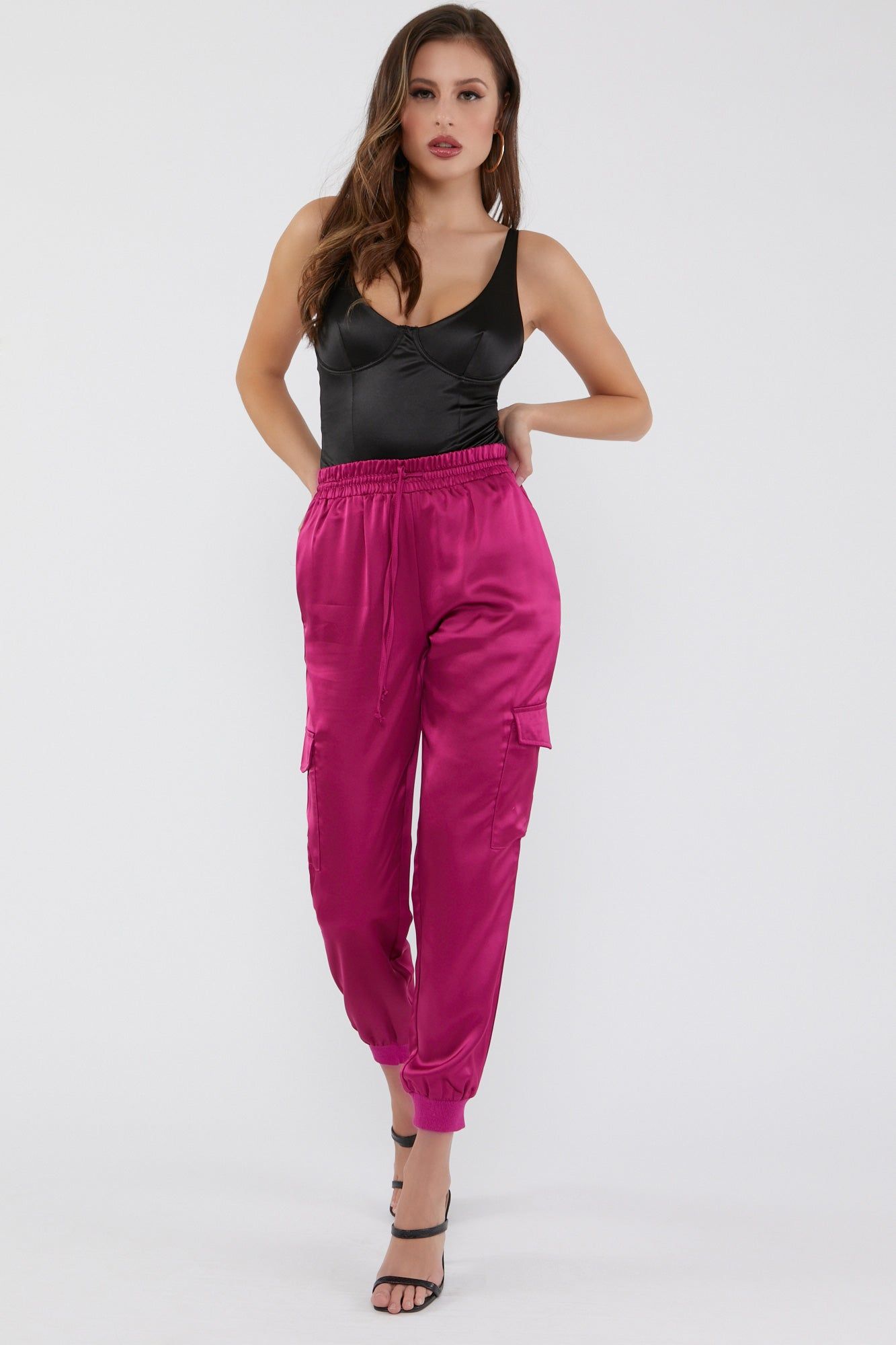 Pantalon de jogging cargo en satin sold by Urban Planet product image thumbnail 25