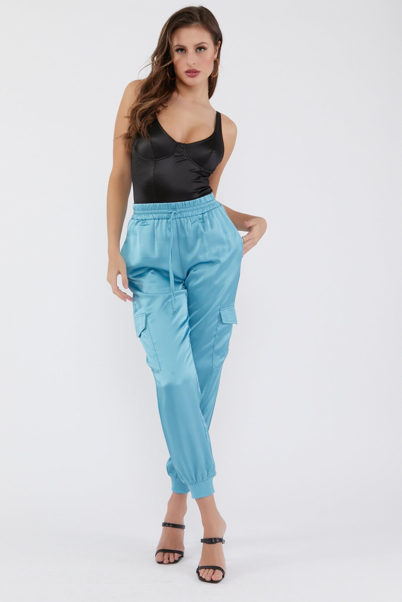 Pantalon de jogging cargo en satin sold by Urban Planet product image thumbnail 13