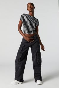 Striped High Neck Baby T-Shirt sold by Urban Planet