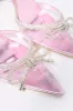 Rhinestone Bow Clear Pointed Heel sold by Urban Planet