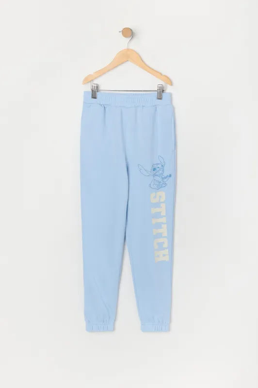 Girls Stitch Graphic Fleece Jogger sold by Urban Planet