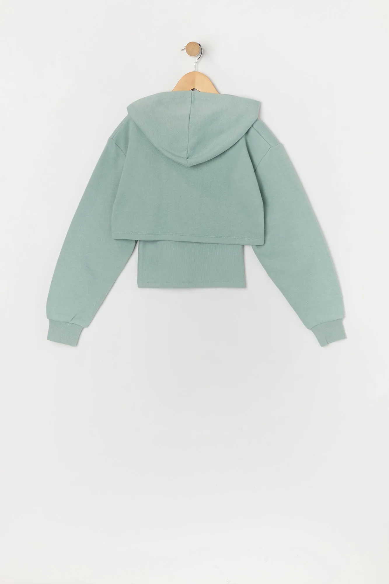 Ensemble avec haut court à capuchon et débardeur avec imprimé New York City pour fille sold by Urban Planet product image thumbnail 2