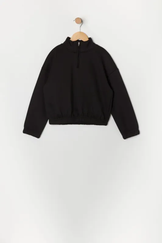 Girls Quarter Zip Jacket sold by Urban Planet