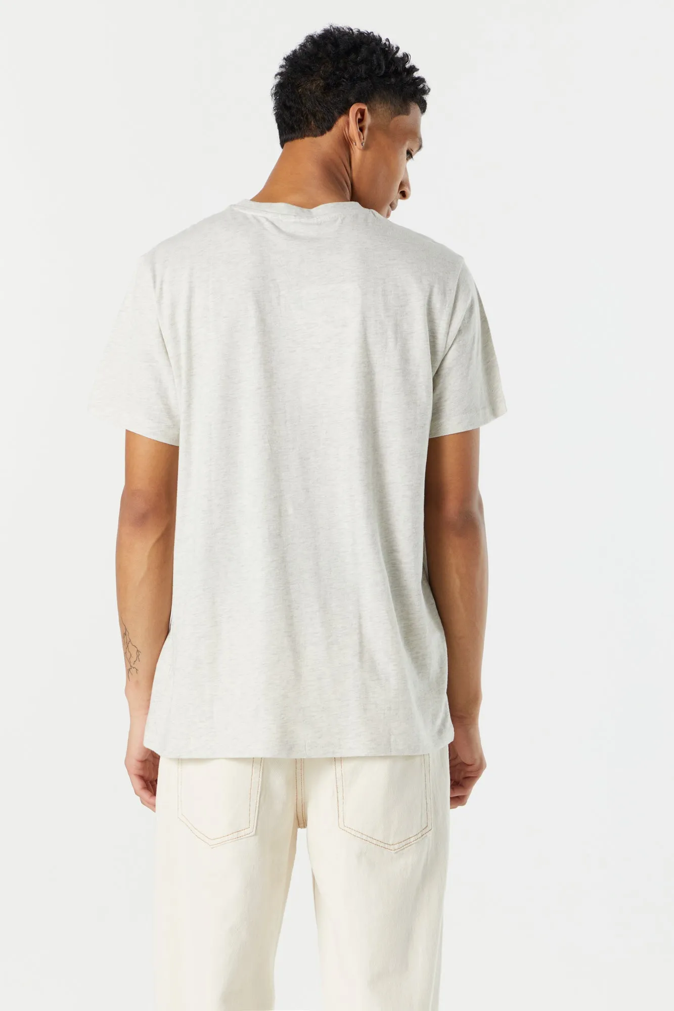 Basic Washed Crewneck T-Shirt sold by Urban Planet product image thumbnail 2