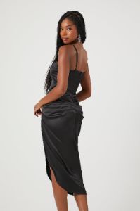 Robe bustier midi ruchée en satin sold by Urban Planet