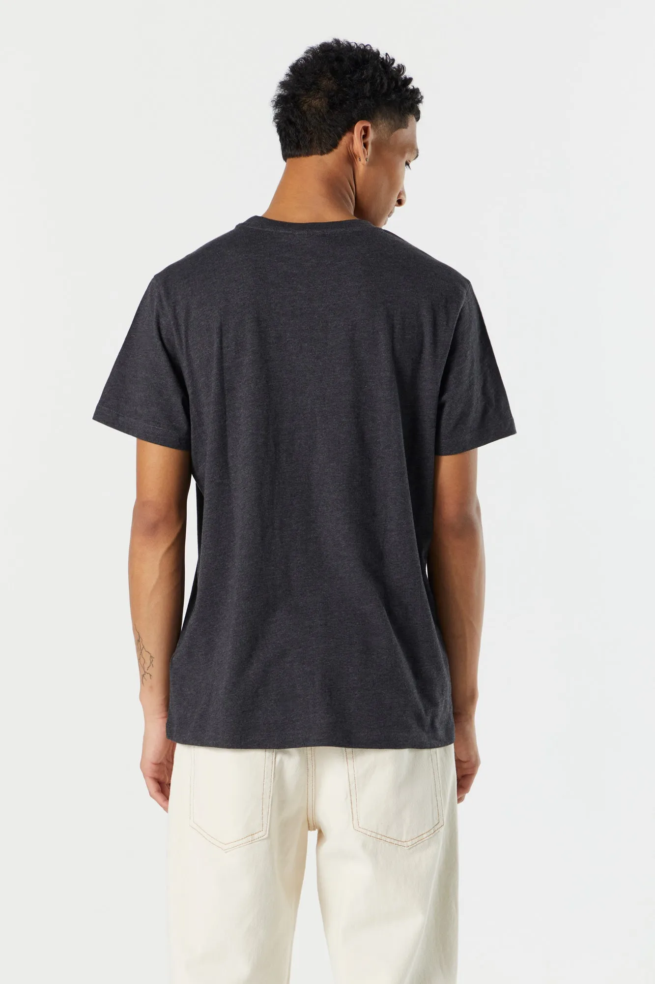 Basic Washed Crewneck T-Shirt sold by Urban Planet product image thumbnail 5