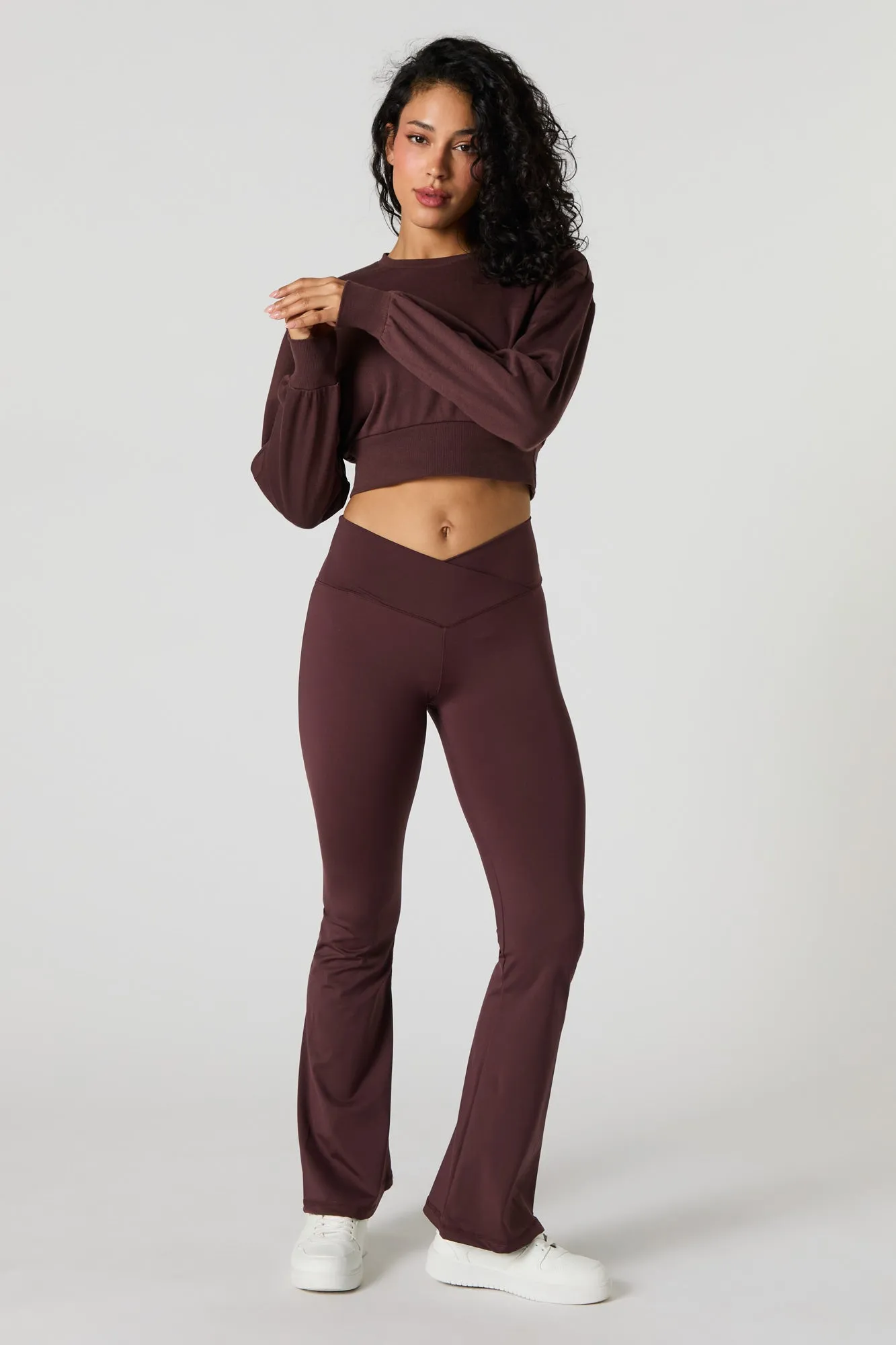 Pantalon à jambe évasée avec surplis sold by Urban Planet product image thumbnail 4