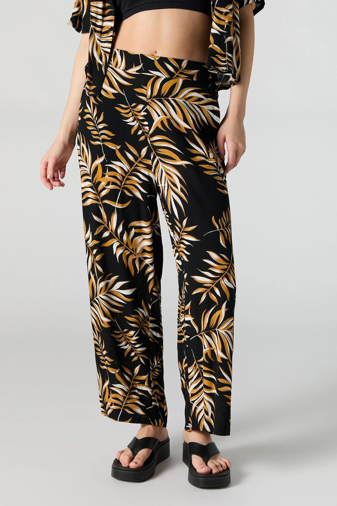 Cropped Textured Wide Leg Pant sold by Urban Planet product image thumbnail 2