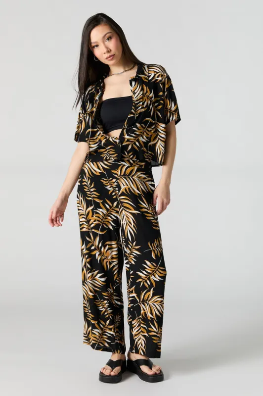 Cropped Textured Wide Leg Pant sold by Urban Planet