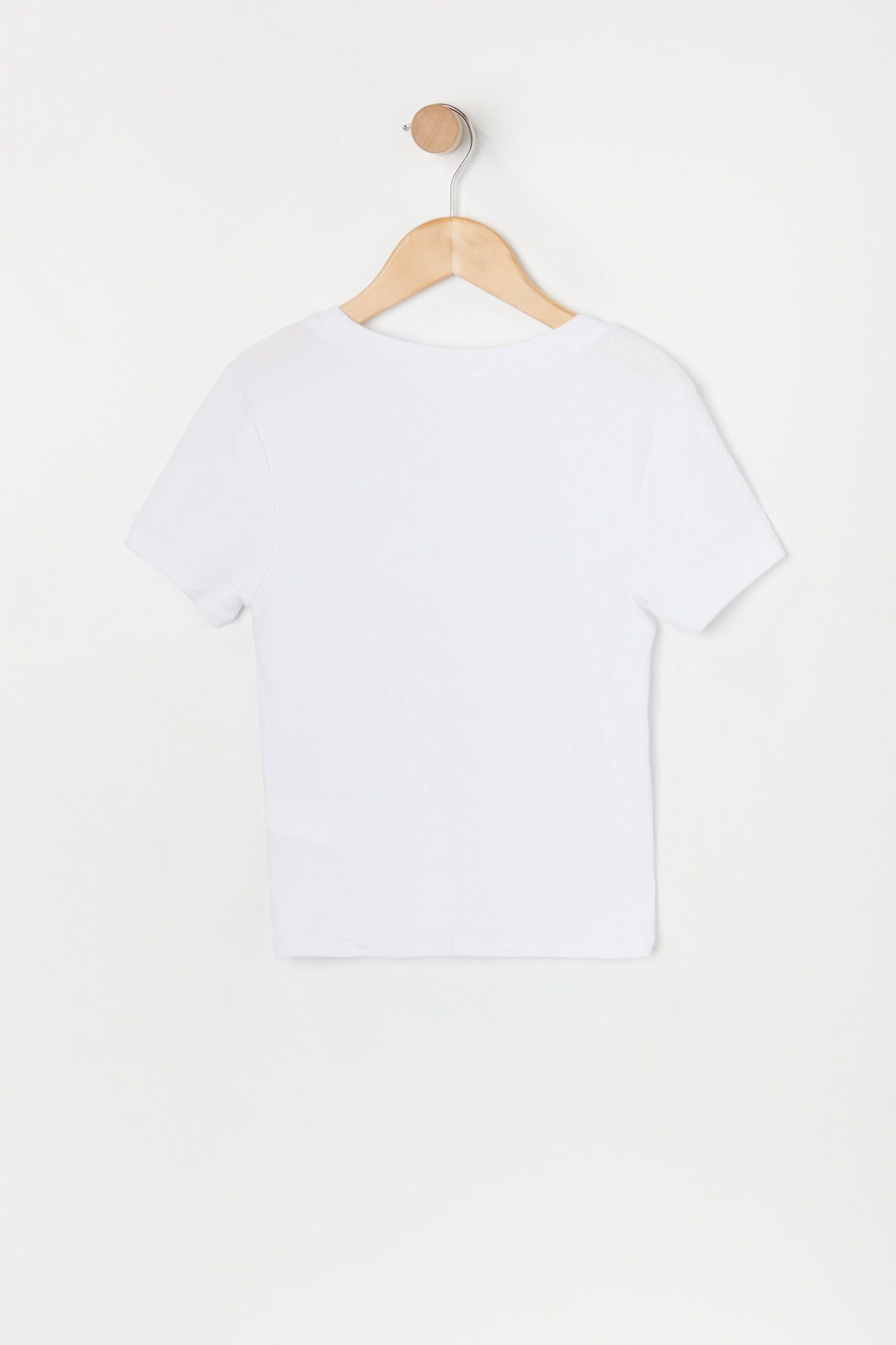 Girls Ribbed Crewneck Baby Tee sold by Urban Planet product image thumbnail 4