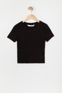 Girls Ribbed Crewneck Baby Tee sold by Urban Planet