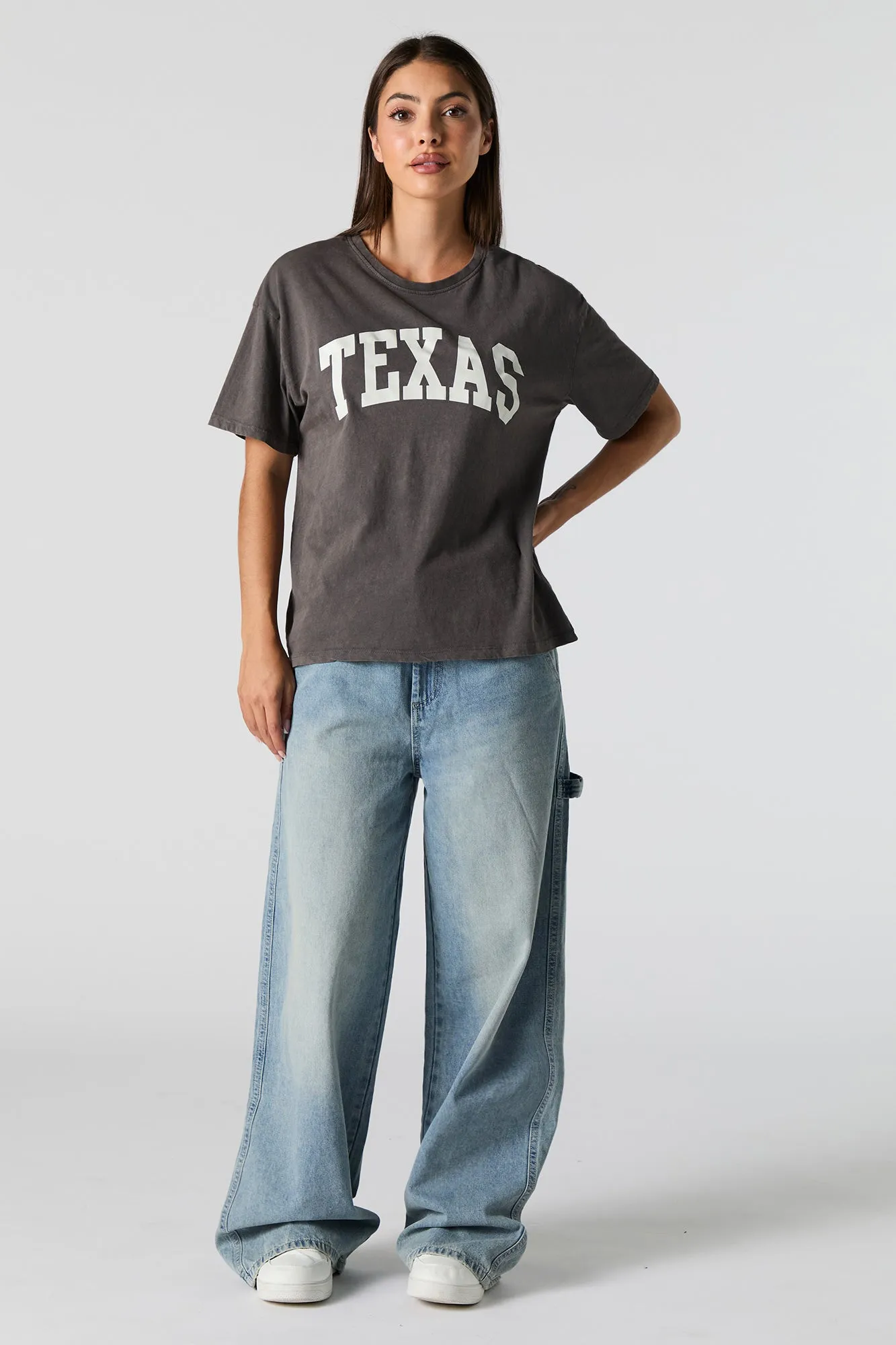 Texas Graphic Washed Boyfriend T-Shirt sold by Urban Planet product image thumbnail 3