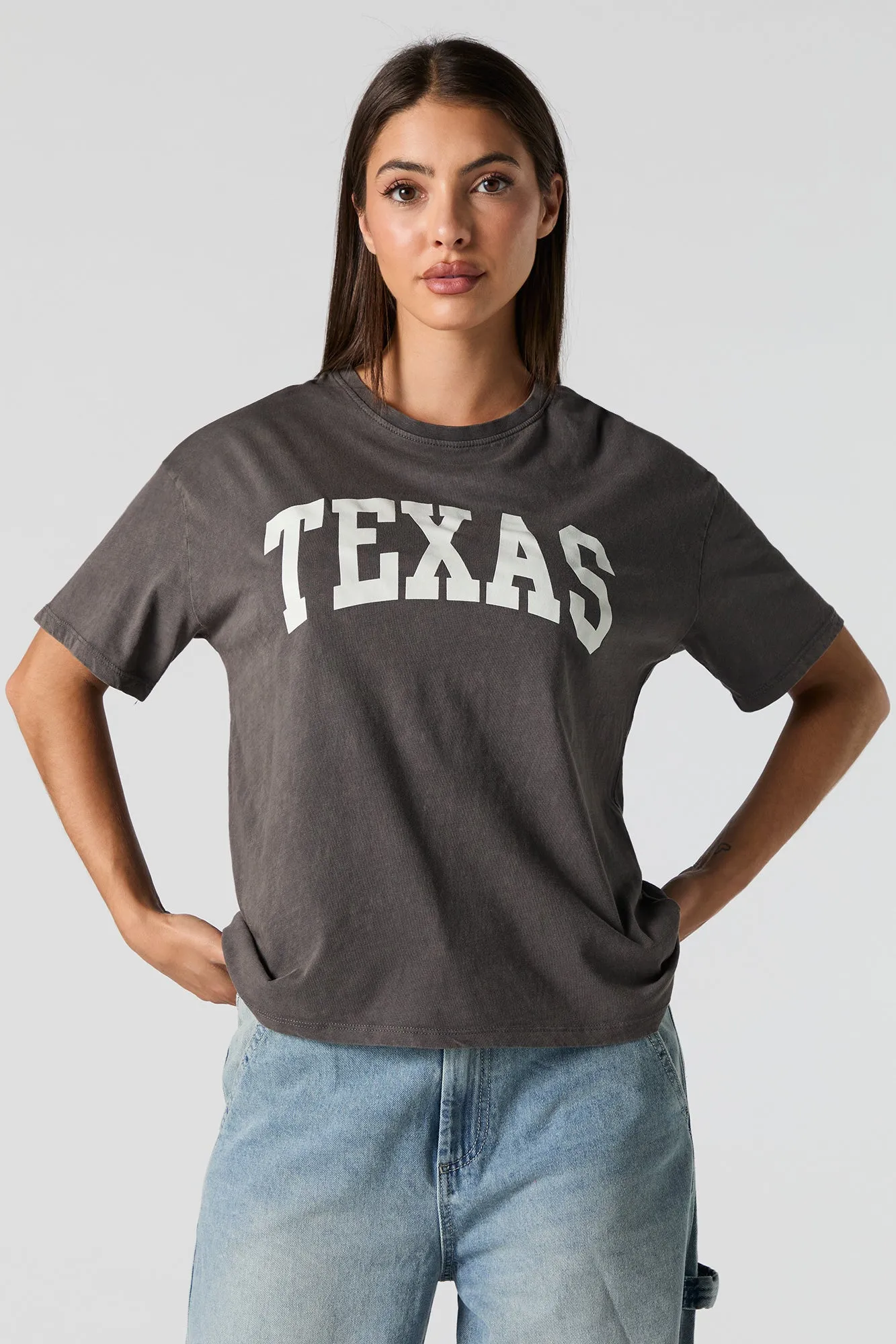 Texas Graphic Washed Boyfriend T-Shirt sold by Urban Planet