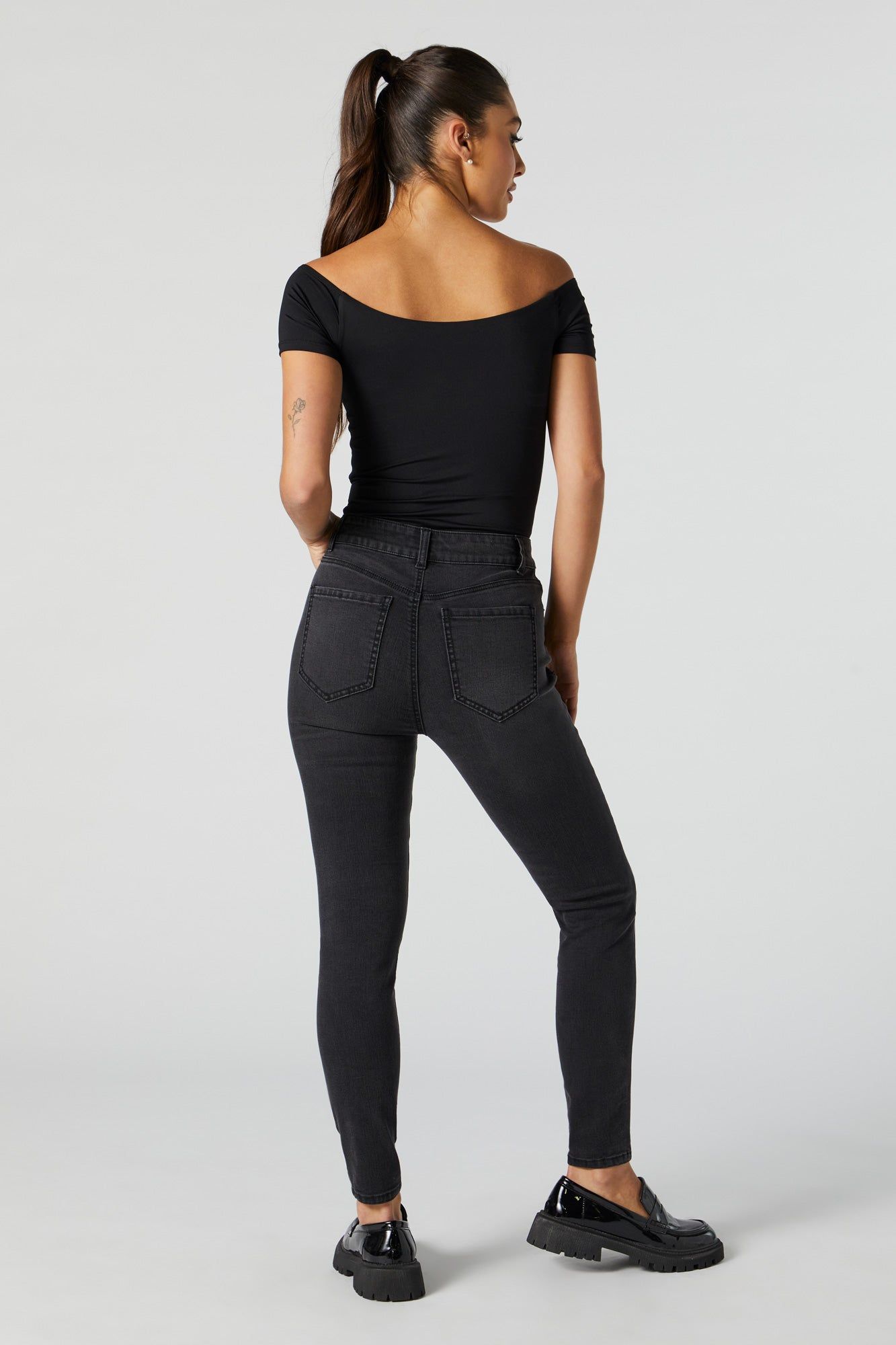 Miami High Rise Black Wash Jean sold by Urban Planet product image thumbnail 3