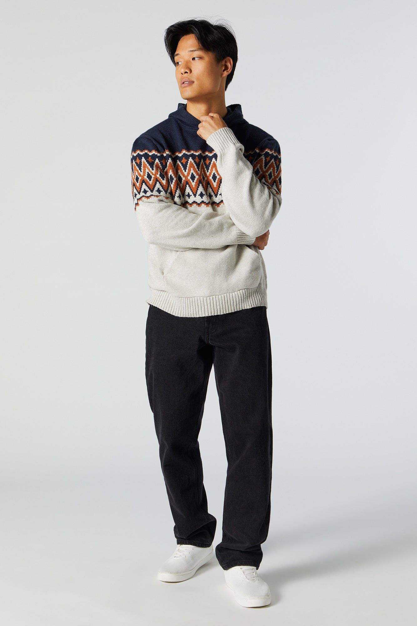 Fairisle Knit Hoodie sold by Urban Planet product image thumbnail 3