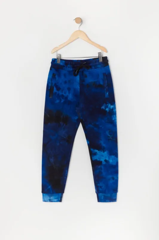 Boys Blue Tie Dye Jogger sold by Urban Planet