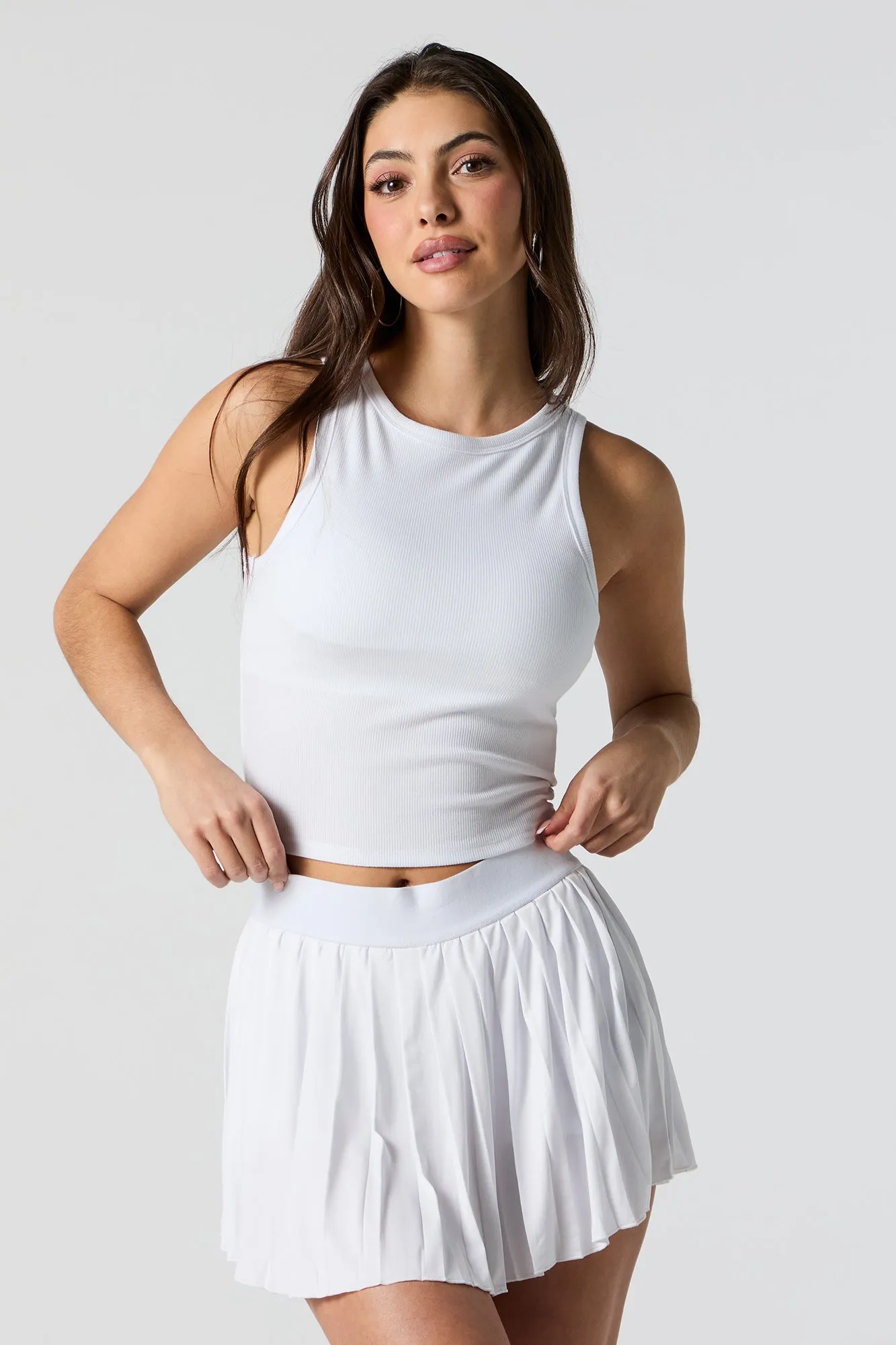 Active Ribbed Tank with Built In Bra Cups sold by Urban Planet product image thumbnail 4