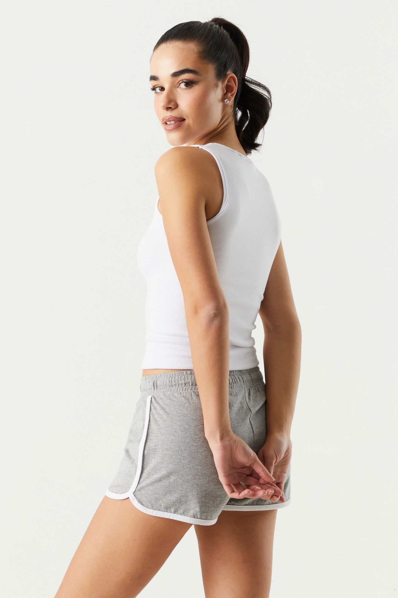 Short uni à ourlet arrondi avec taille coulissante sold by Urban Planet product image thumbnail 11