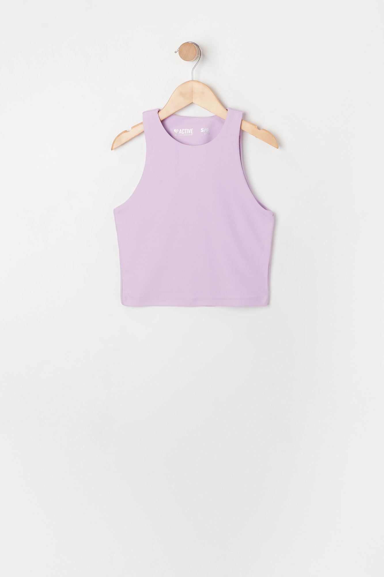 Girls Active Lilac High Neck Tank sold by Urban Planet
