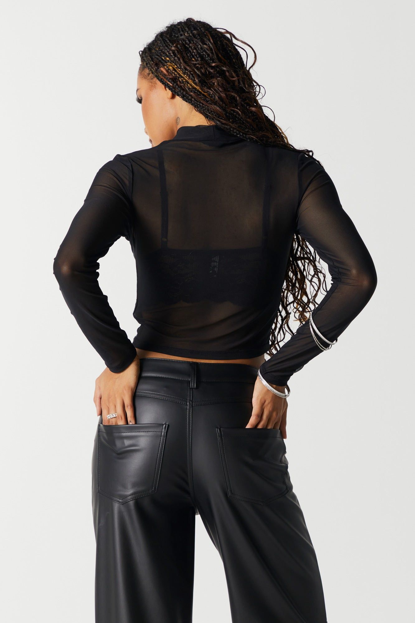 Mesh Long Sleeve Top sold by Urban Planet product image thumbnail 3